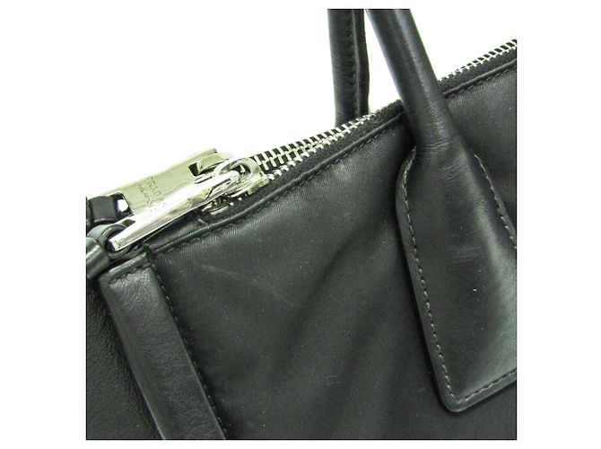 Prada Concept 1BA183 Schultertasche aus Leder und Nylon für Damen Schwarz - Ansicht 11