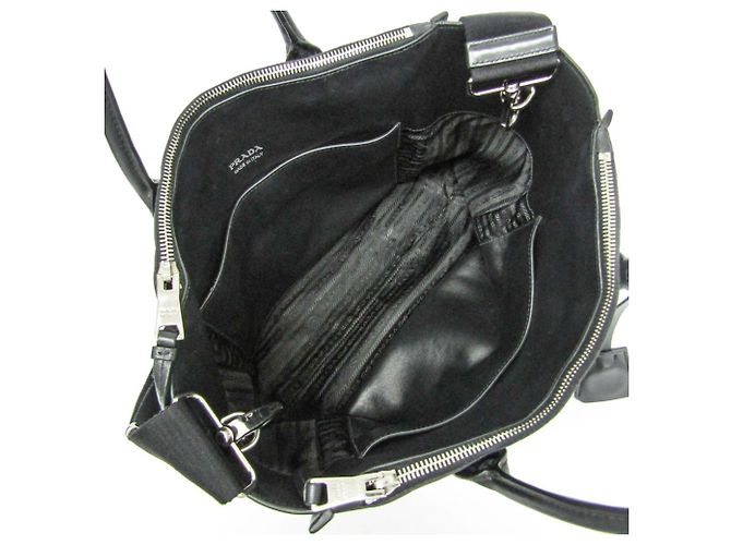 Prada Concept 1BA183 Schultertasche aus Leder und Nylon für Damen Schwarz - Ansicht 4