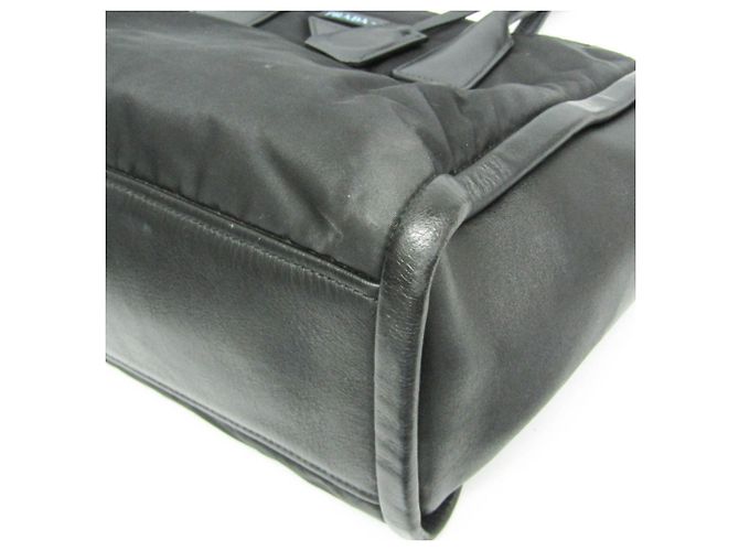 Prada Concept 1BA183 Schultertasche aus Leder und Nylon für Damen Schwarz - Ansicht 7