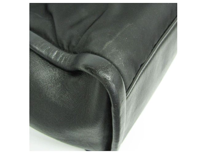 Prada Concept 1BA183 Schultertasche aus Leder und Nylon für Damen Schwarz - Ansicht 8