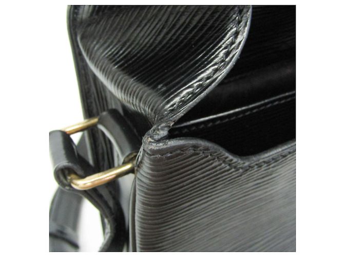 Bolsa de ombro Louis Vuitton Epi Cartouchiere M52242 Feminina Preto - vista 16