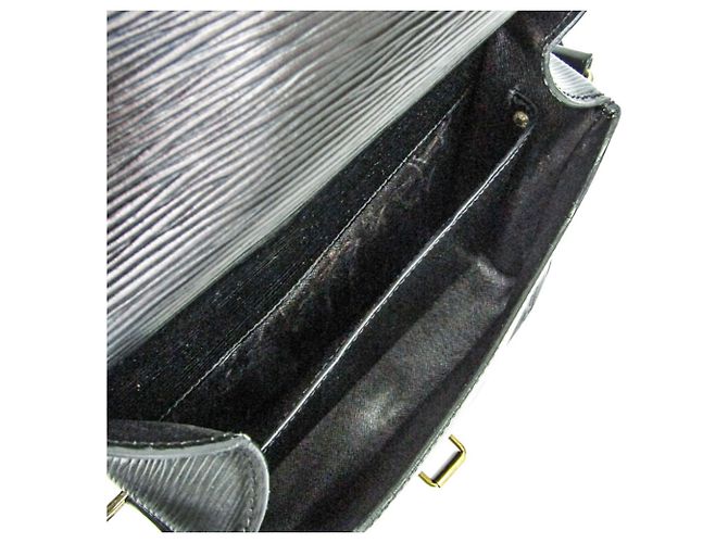 Bolsa de ombro Louis Vuitton Epi Cartouchiere M52242 Feminina Preto - vista 3