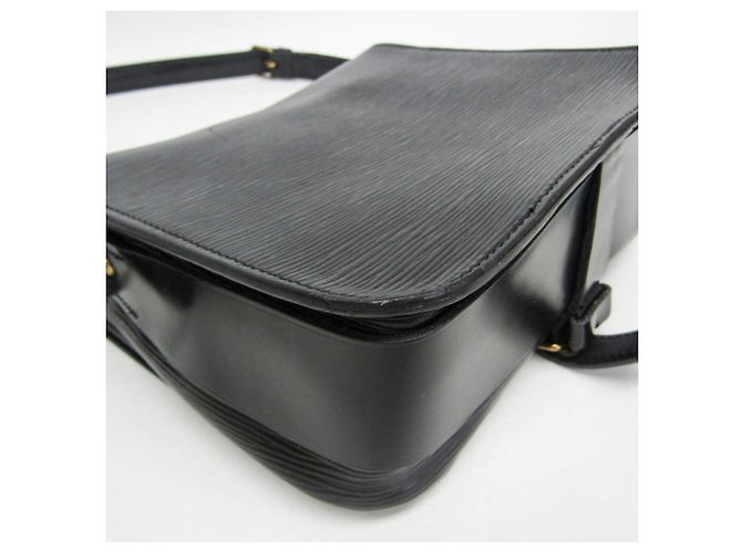 Bolsa de ombro Louis Vuitton Epi Cartouchiere M52242 Feminina Preto - vista 4