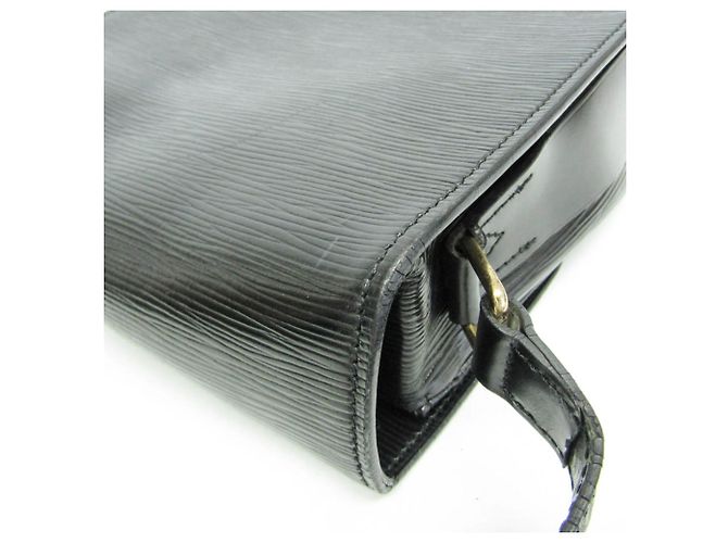 Bolsa de ombro Louis Vuitton Epi Cartouchiere M52242 Feminina Preto - vista 5