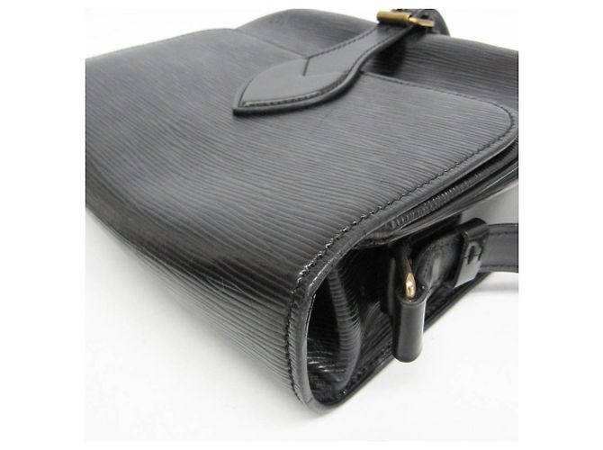Bolsa de ombro Louis Vuitton Epi Cartouchiere M52242 Feminina Preto - vista 7