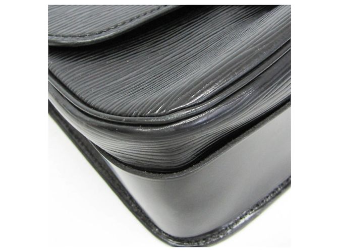 Bolsa de ombro Louis Vuitton Epi Cartouchiere M52242 Feminina Preto - vista 8