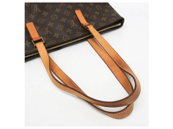 Borsa Tote Louis Vuitton Monogram Cabas Mezzo M51151 Marrone - vista 12
