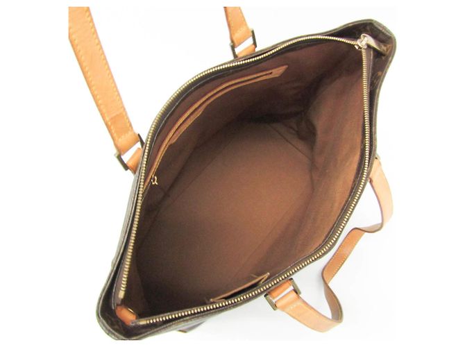 Borsa Tote Louis Vuitton Monogram Cabas Mezzo M51151 Marrone - vista 3