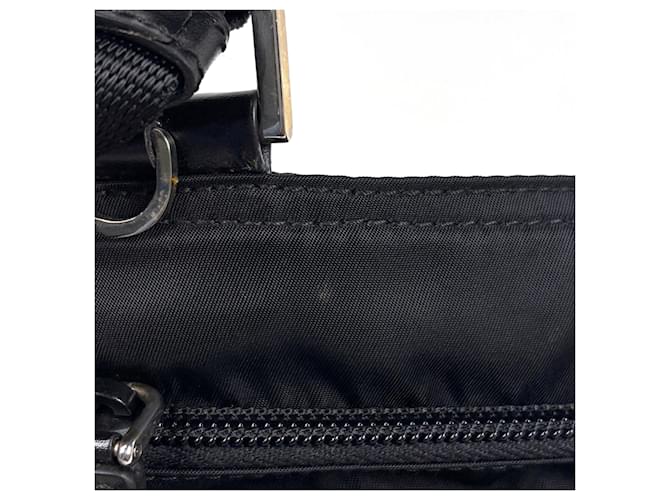 Borsa a tracolla in nylon nero Prada - vista 4