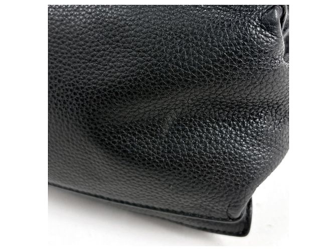 Borsa a tracolla Loewe Anagram Flamenco in pelle nera Nero - vista 4