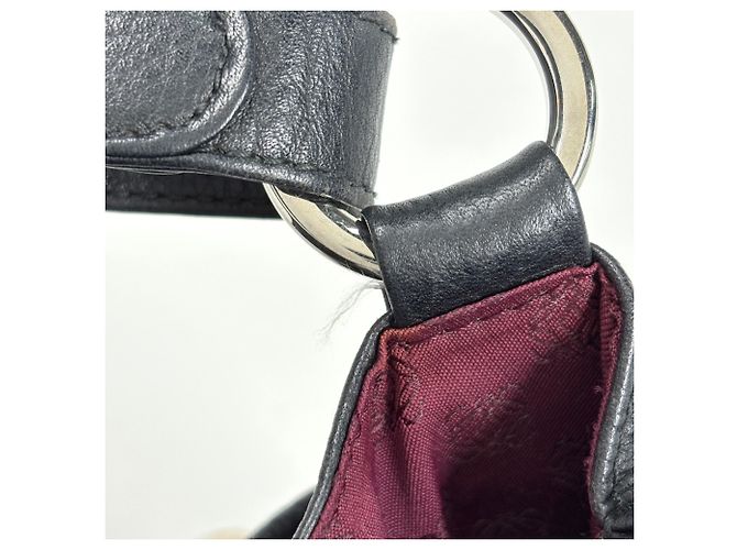 Borsa a tracolla Loewe Anagram Flamenco in pelle nera Nero - vista 5