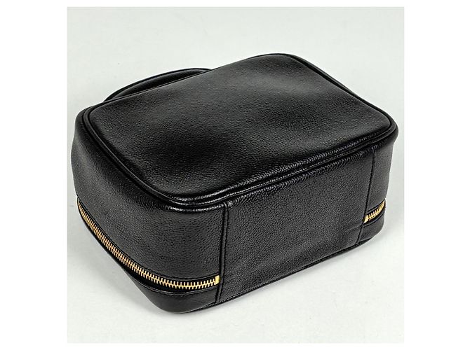 Vanity Beauty case in pelle di vitello martellata Chanel Nero - vista 2