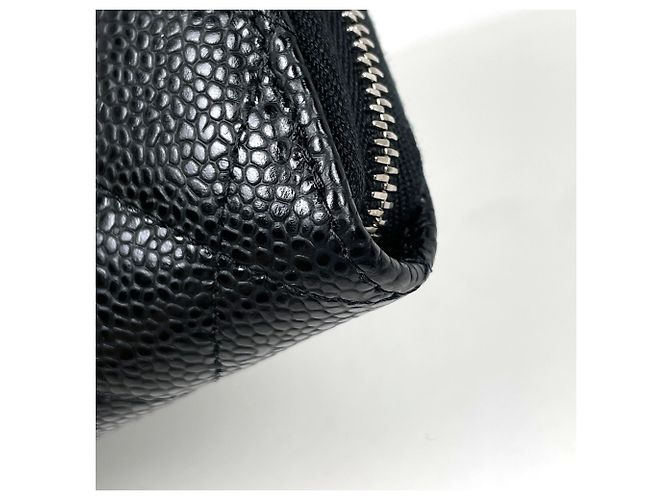 Cartera larga Chanel en piel de becerro granulada negra Negro - vista 3