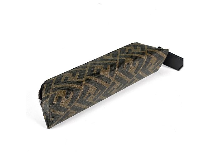 Étui à stylo motif Zucca Fendi Marron - vue 2