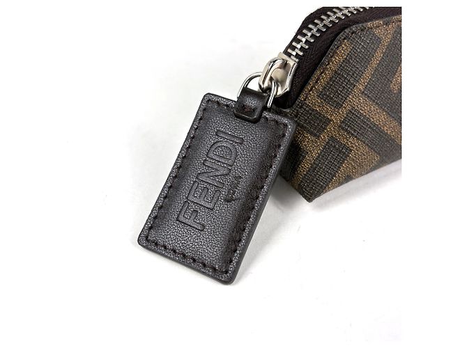 Étui à stylo motif Zucca Fendi Marron - vue 4