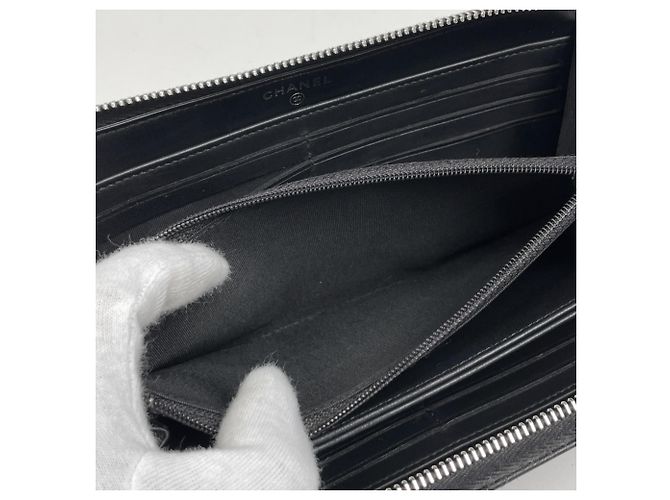 Timeless Chanel Coco Mark Long Wallet in Schwarz - Ansicht 7