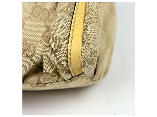 Borsa a tracolla Gucci in tela GG beige - vista 3
