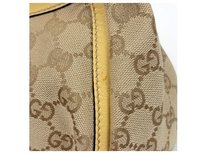 Borsa a tracolla Gucci in tela GG beige - vista 4