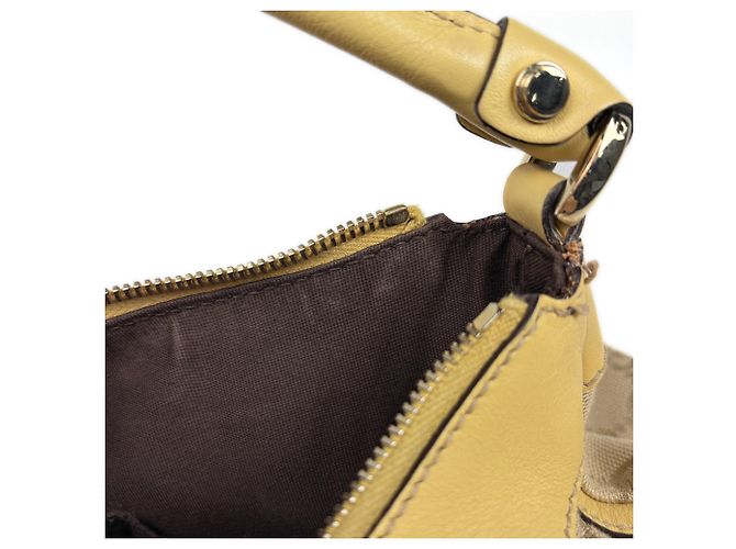 Borsa a tracolla Gucci in tela GG beige - vista 6