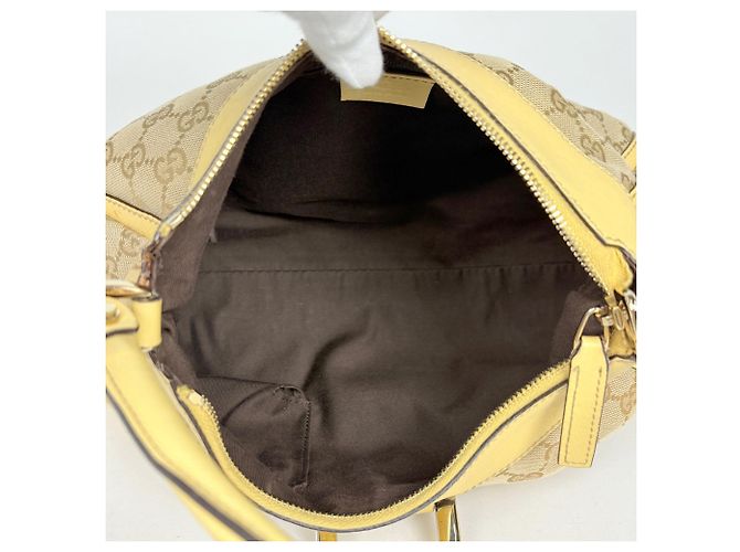 Borsa a tracolla Gucci in tela GG beige - vista 8