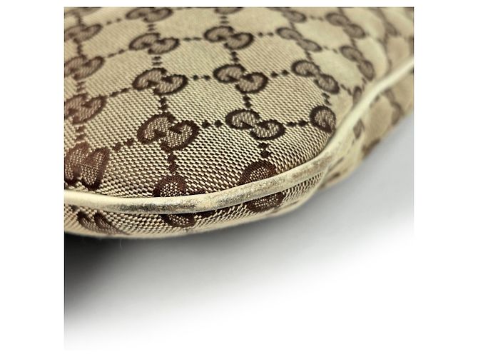 Gucci GG Canvas Schultertasche Weiß Beige - Ansicht 3