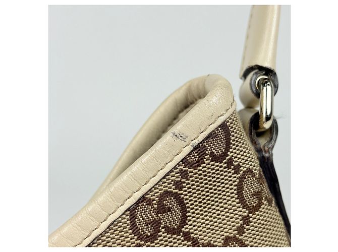 Gucci GG Canvas Schultertasche Weiß Beige - Ansicht 6