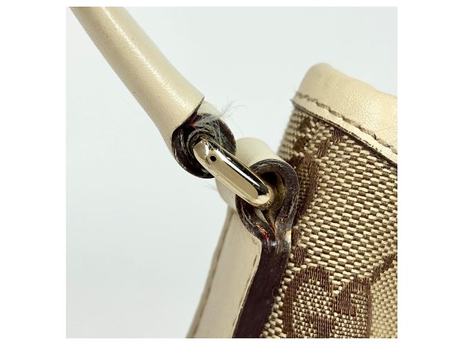 Gucci GG Canvas Schultertasche Weiß Beige - Ansicht 7