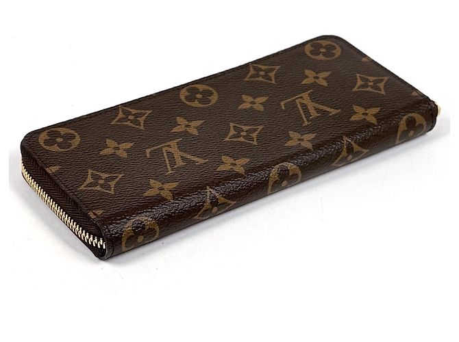 Cartera Long Clemence Louis Vuitton Castaño Burdeos Fucsia Monograma - vista 2