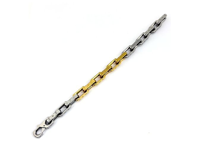 Louis Vuitton Monogram LV GP versilberte Gliederkette Armband Golden - Ansicht 2