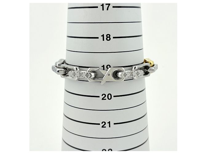 Louis Vuitton Monogram LV GP versilberte Gliederkette Armband Golden - Ansicht 4