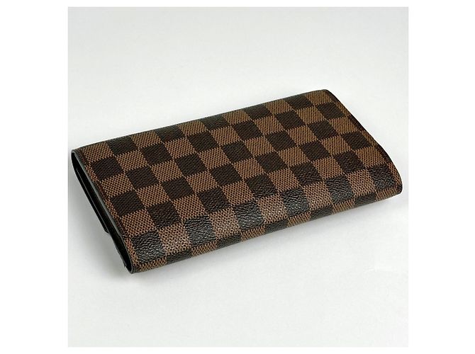 Cartera larga Louis Vuitton Damier Marrón Castaño Damier ebene - vista 2