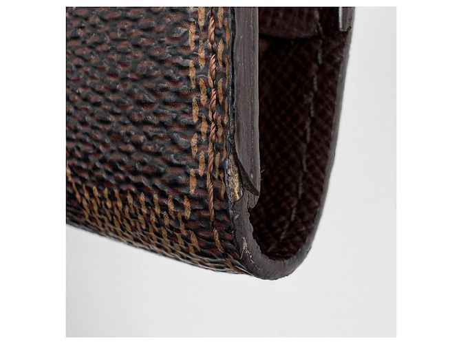 Cartera larga Louis Vuitton Damier Marrón Castaño Damier ebene - vista 3