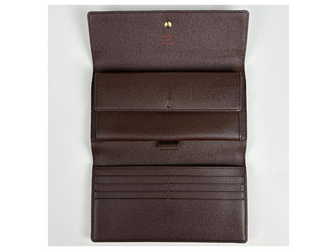 Cartera larga Louis Vuitton Damier Marrón Castaño Damier ebene - vista 7