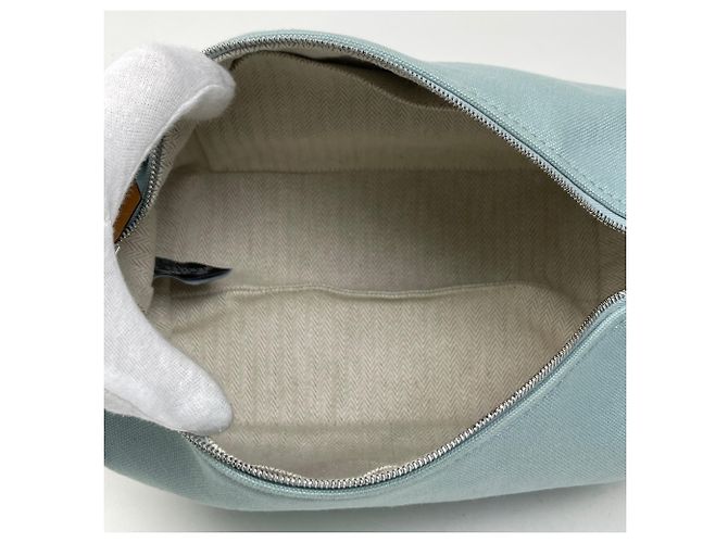 Hermès Pochette Hermes Bride à Black PM Blu chiaro - vista 7