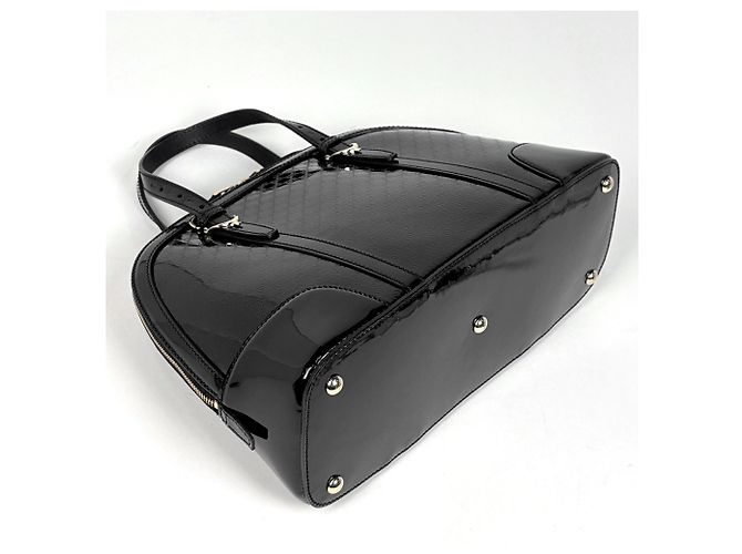 Bolsa Gucci Microguccissima em couro envernizado preto - vista 2