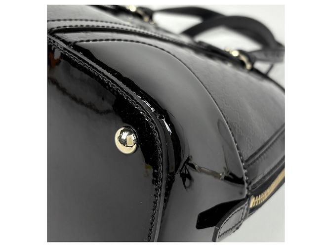 Bolsa Gucci Microguccissima em couro envernizado preto - vista 3
