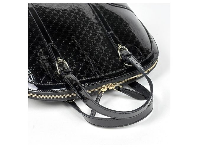 Bolsa Gucci Microguccissima em couro envernizado preto - vista 5