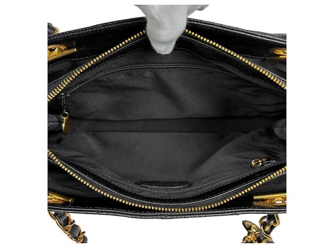 Borsa Tote Chanel Coco Mark Chain Nero - vista 11