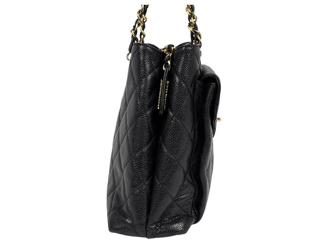 Borsa Tote Chanel Coco Mark Chain Nero - vista 4