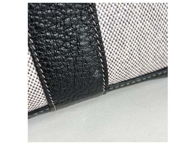 Hermès Borsa Tote Hermes Garden Party PM Marrone Nero - vista 4