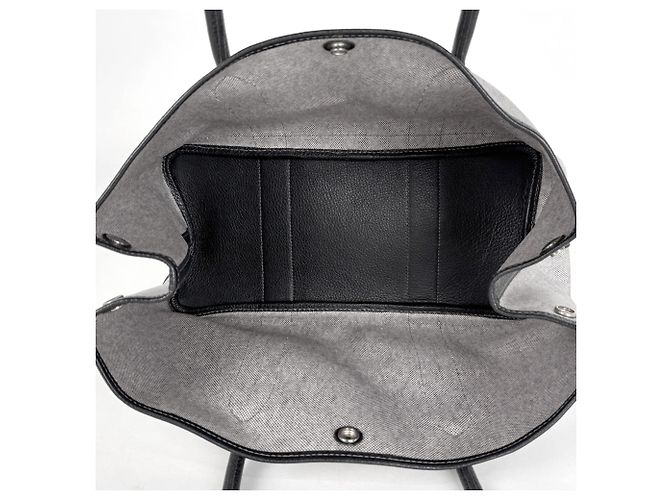Hermès Borsa Tote Hermes Garden Party PM Marrone Nero - vista 7