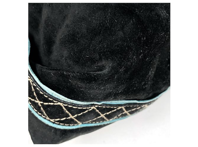 Gucci Babushka Crest Wildleder-Tote-Bag Schwarz - Ansicht 3
