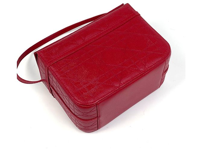 Christian Dior Cannage Vanity Bag Rot - Ansicht 2