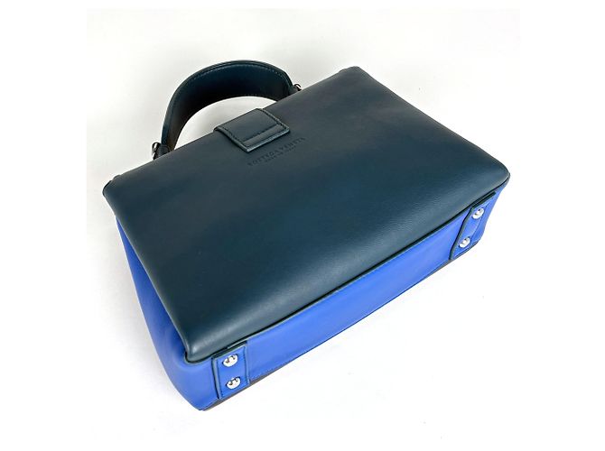 Sac à bandoulière 2-Way Piazza Small Intrecciato Bottega Veneta Noir Bleu Vert - vue 2