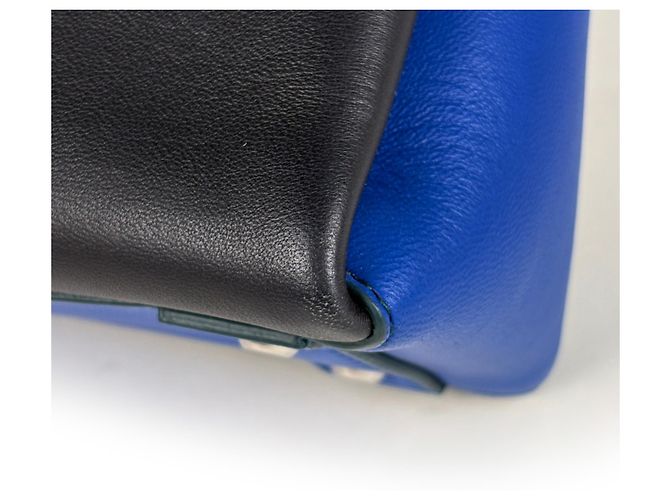 Sac à bandoulière 2-Way Piazza Small Intrecciato Bottega Veneta Noir Bleu Vert - vue 3
