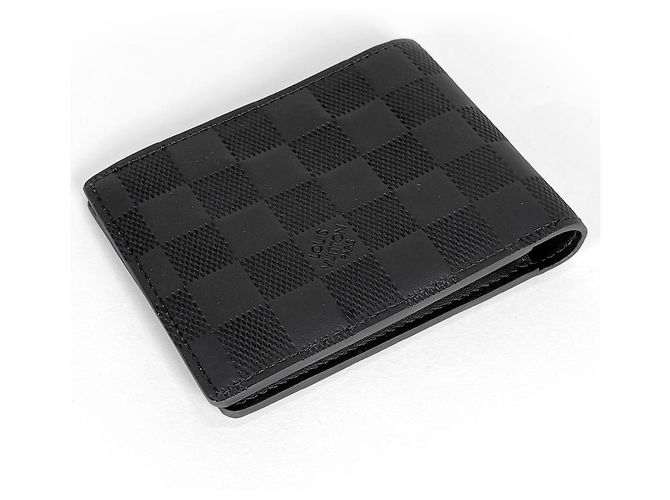 Louis Vuitton Portefeuille Multiple Bi-fold Wallet Nero - vista 2