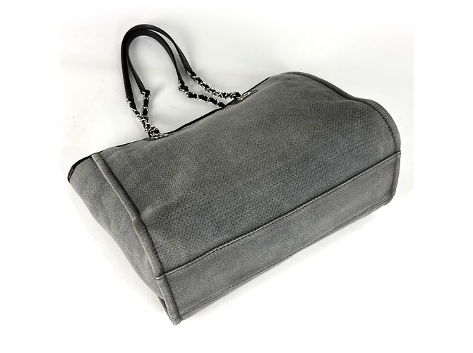 Borsa Tote Chanel Deauville Marrone - vista 2