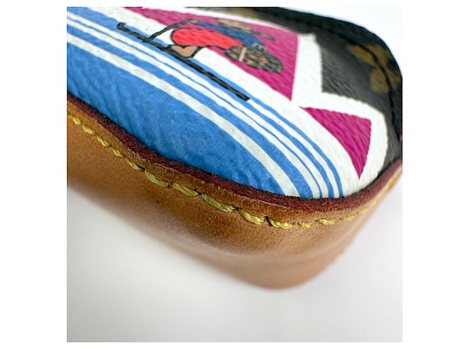 Astuccio per penne Louis Vuitton Trouse Elisabeth Marrone Multicolore - vista 4