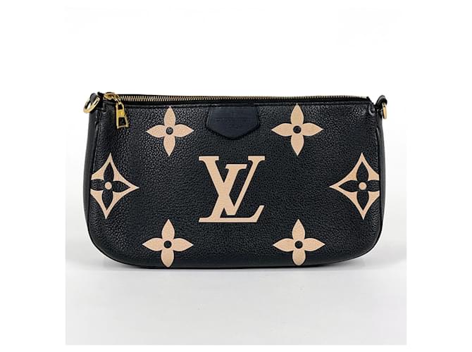 Louis Vuitton Monogram Empreinte Multi Pochette Accessoires Nero Beige - vista 4