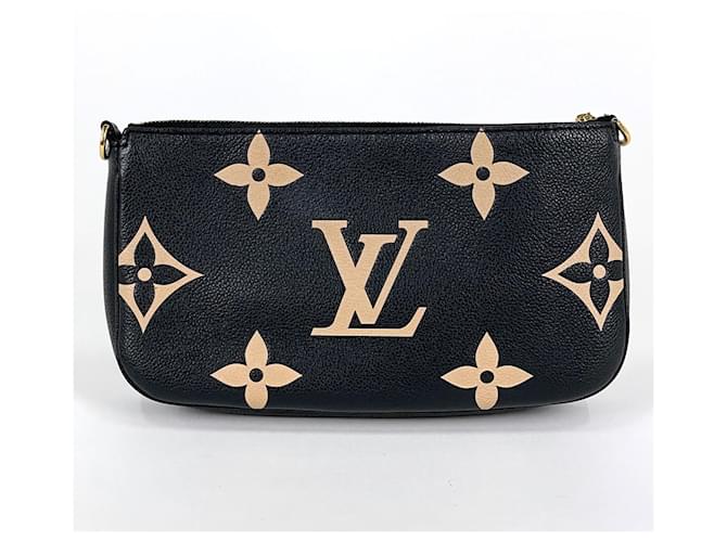 Louis Vuitton Monogram Empreinte Multi Pochette Accessoires Nero Beige - vista 5